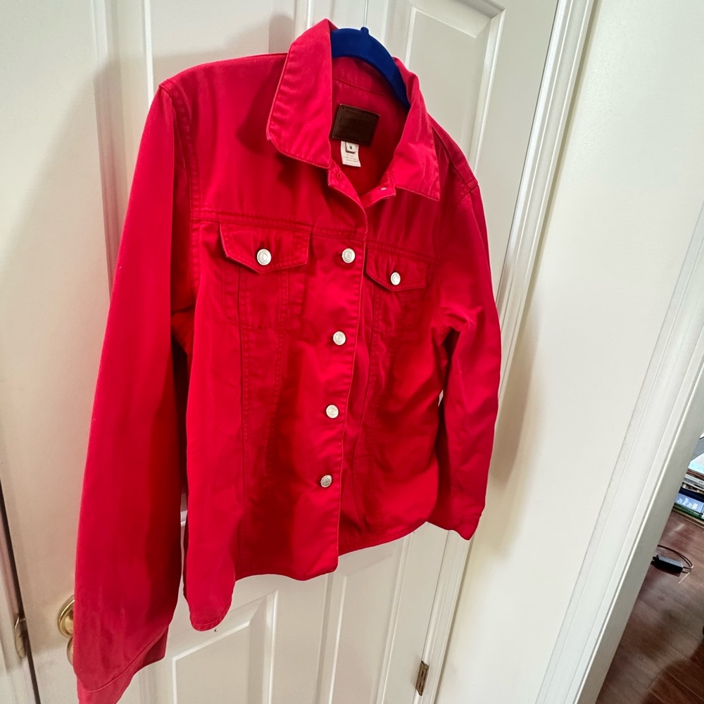 Pendleton Red Jacket Size Medium Button Up - image 3